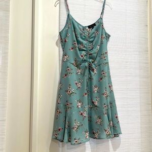 Trixxi spaghetti strap floral mint green dress